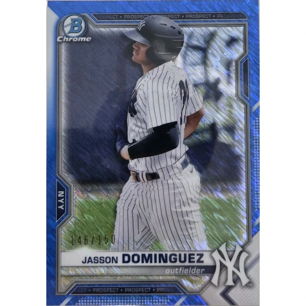 2021 Bowman - Chrome Prospects Jasson Dominguez #BCP-13 Blue Shimmer #/150
